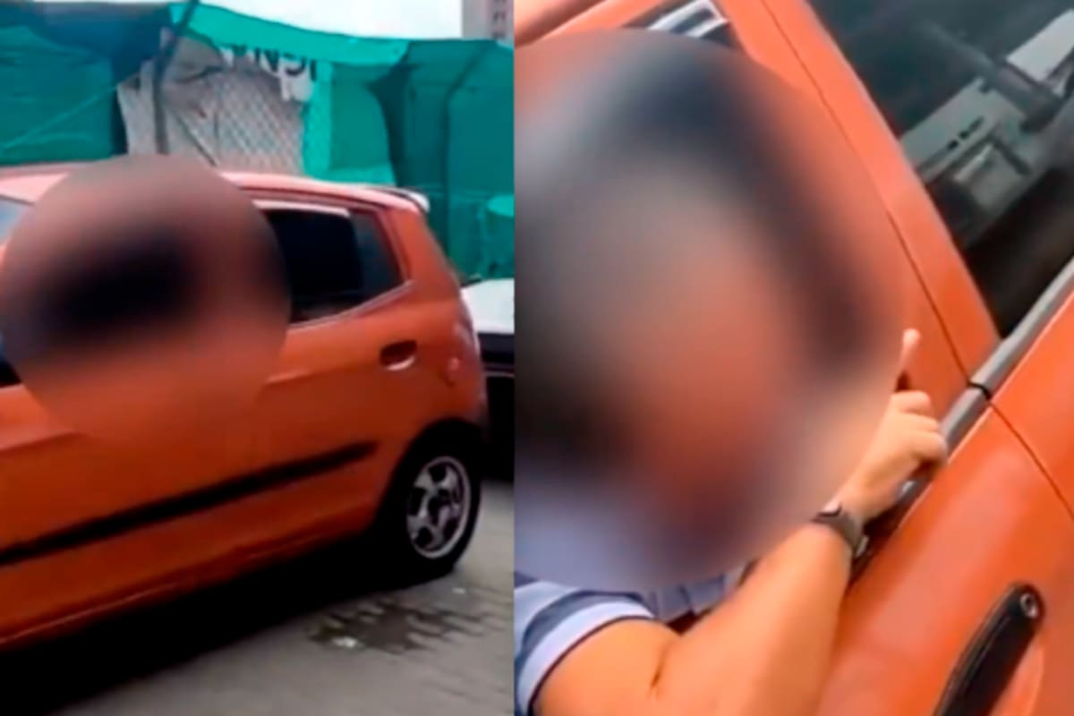Video: dormía una siesta y lo despertó una habitante de calle con un beso