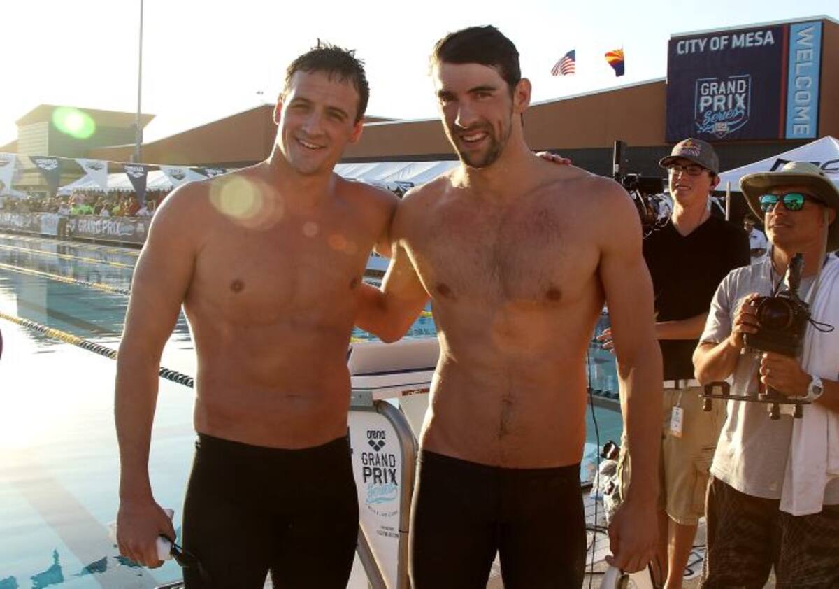 Ryan Lochte y Michael Phelps. AFP Christian Petersen