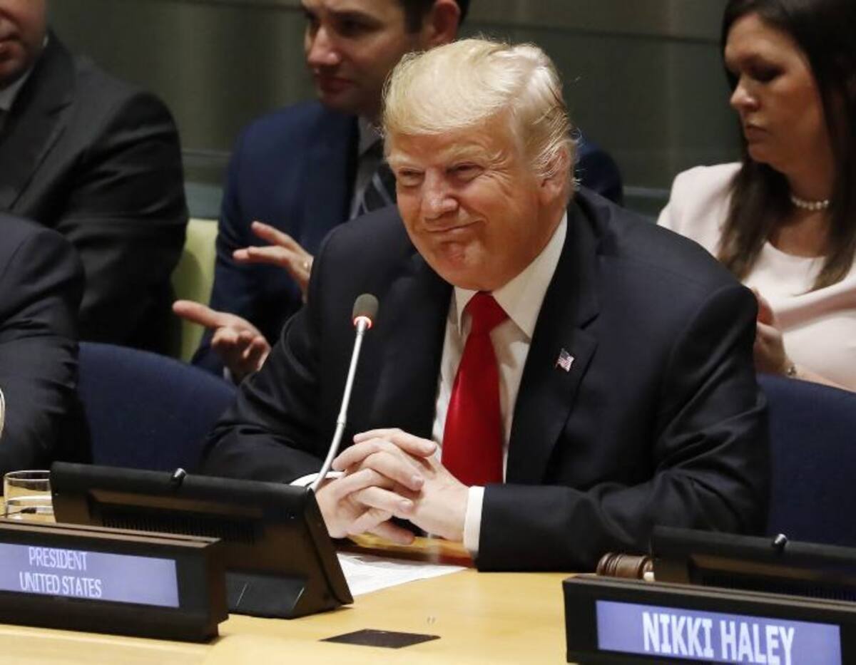 En la reunión de líderes internacionales en la sede de la ONU, el presidente de Estados Unidos, Donald Trump, felicitó a Duque por su "impresionante victoria" en las elecciones presidenciales. EFE Jason Szenes