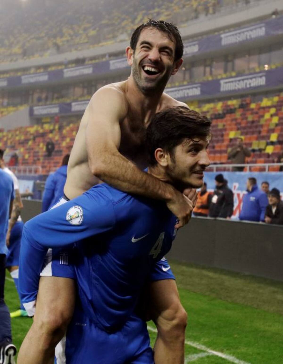 Grecia clasificó al mundial de Brasil 2014. AFP DANIEL MIHAILESCU