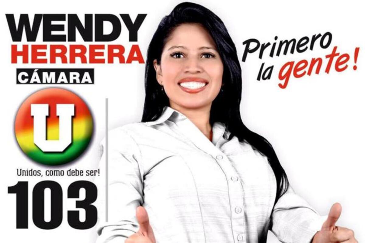 Valla de Wendy Herrera en 2014. Archivo