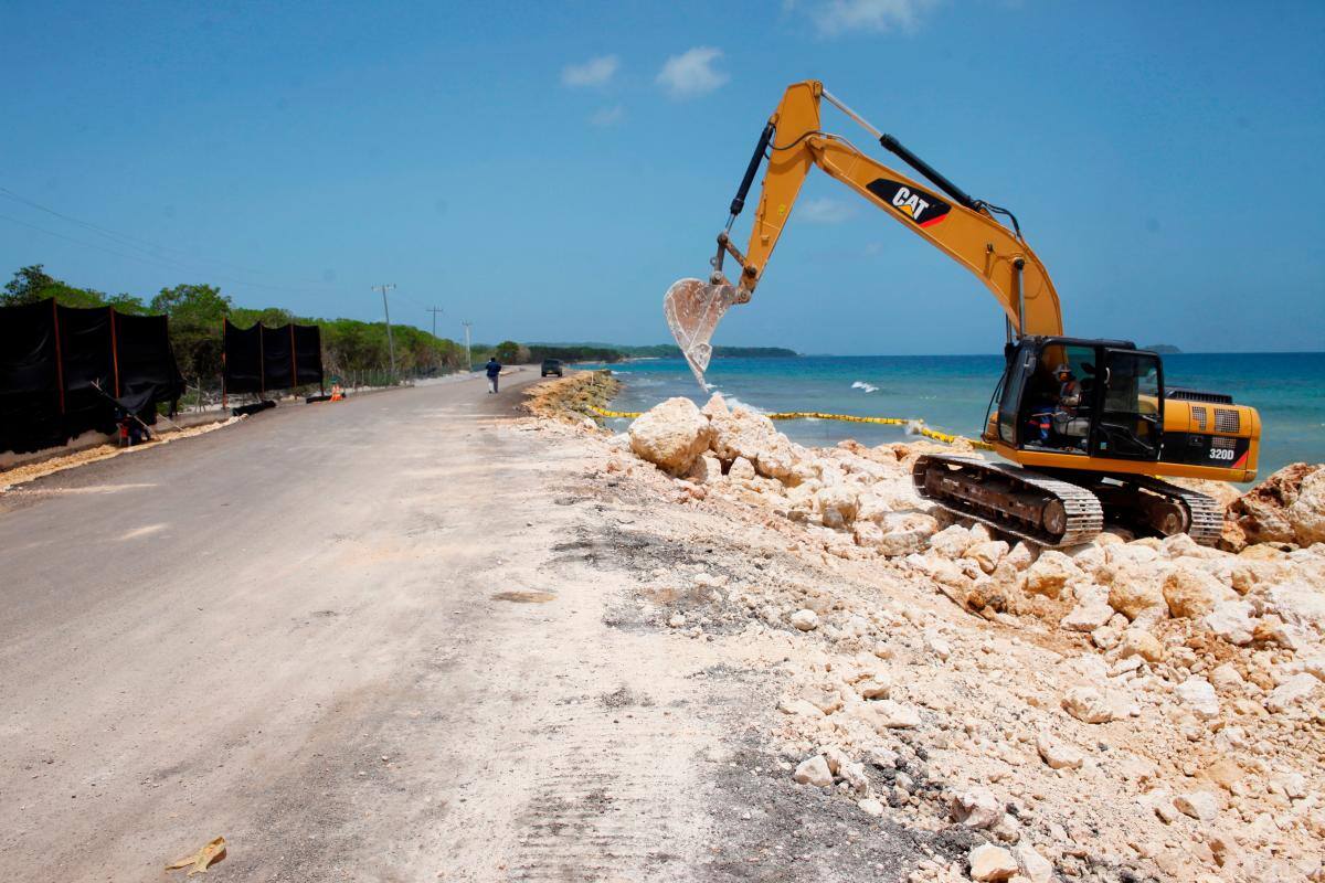 Realizan seguimiento a obras del pedraplén de Playetas en Barú