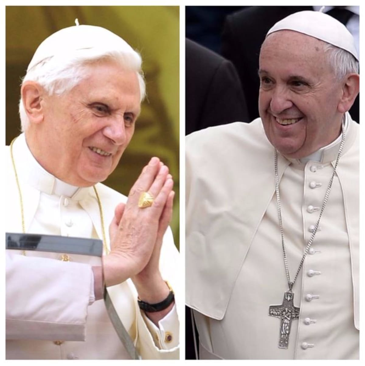 Benedicto XVI y Juan Pablo II.