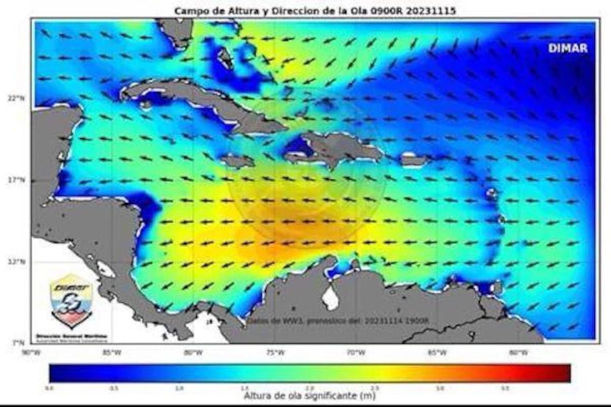 Perturbación atmosférica provoca lluvias intensas en el Caribe colombiano