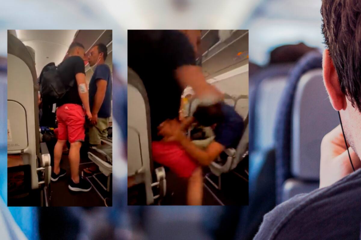 En pleno avión: golpiza entre pasajeros por “sacar la maleta primero”