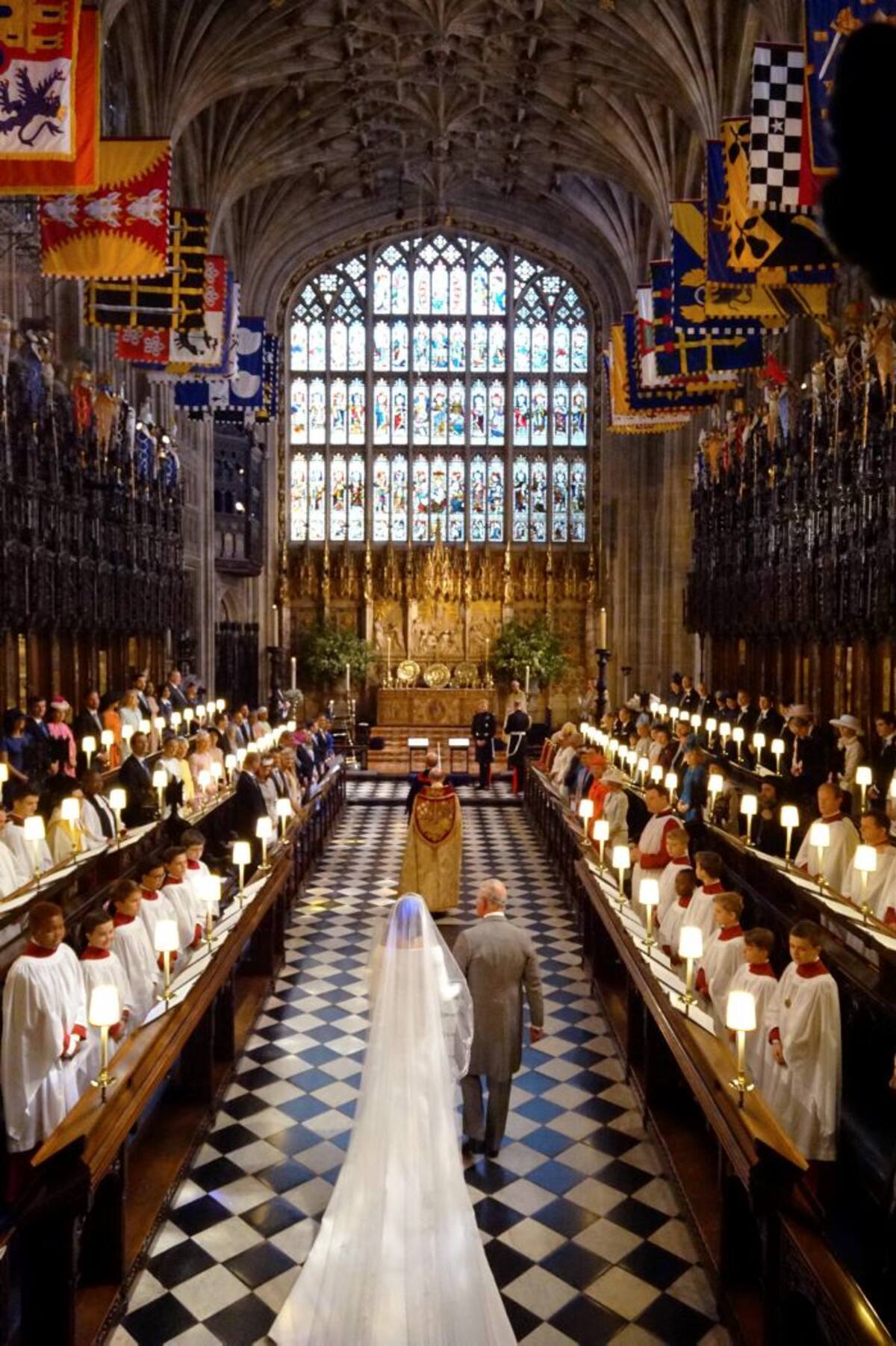 Momentos de la boda del príncipe Enrique y Meghan Markle. AP