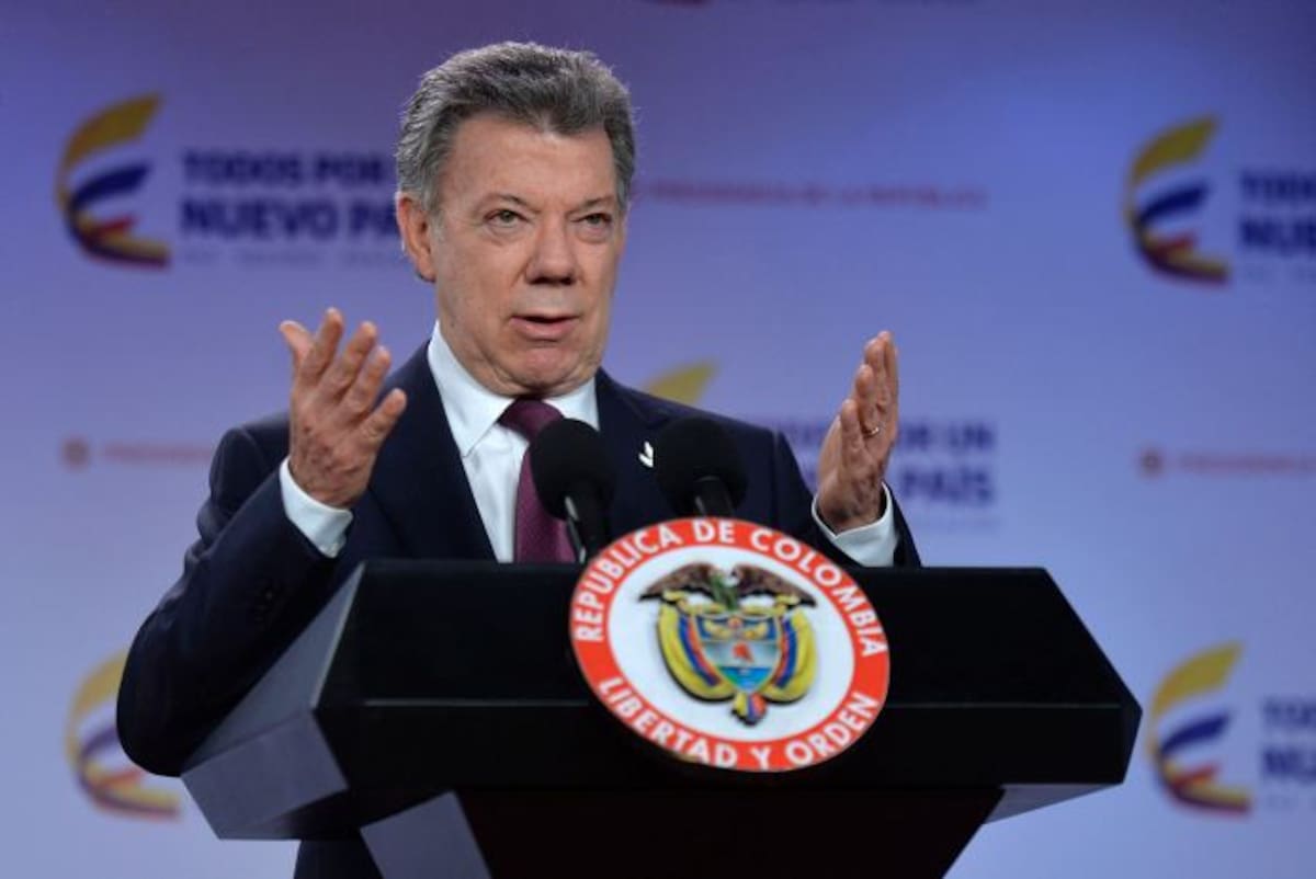 Juan Manuel Santos, presidente de la República. AFP CESAR CARRION