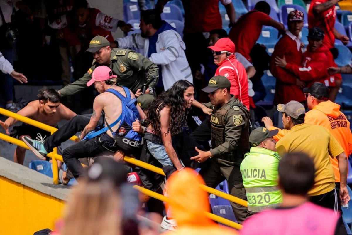 Video: así fueron los disturbios en El Campín en el partido Santa Fe vs. Tolima