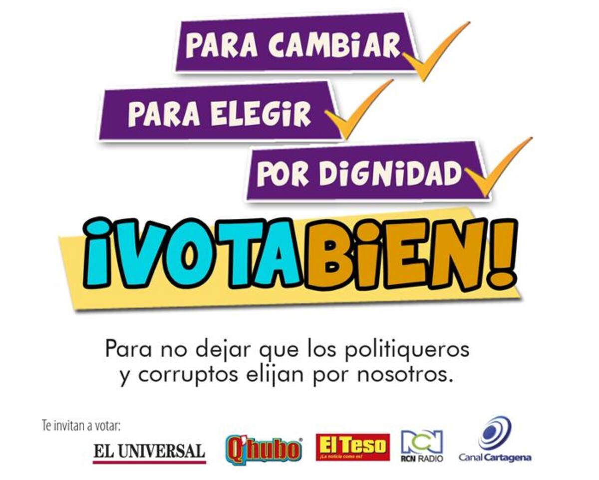 Los principales medios de comunicación de Cartagena lanzan esta campaña en pro de las buenas prácticas electorales. EL UNIVERSAL