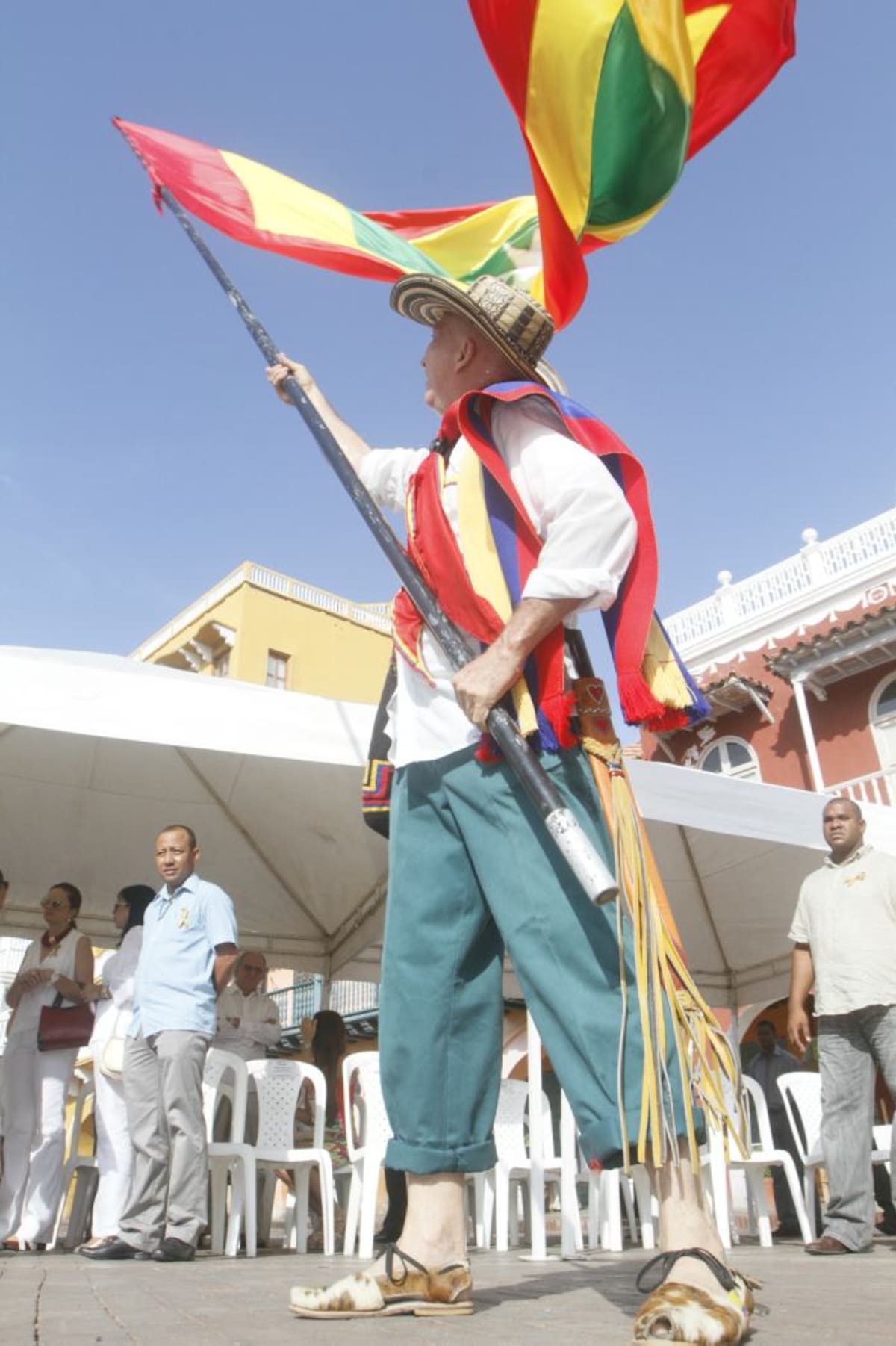 La “cuadrilonga” fue la bandera adoptada luego de que Cartagena se declarara Estado Soberano independiente de España en 1811. Julio Castaño - El Universal