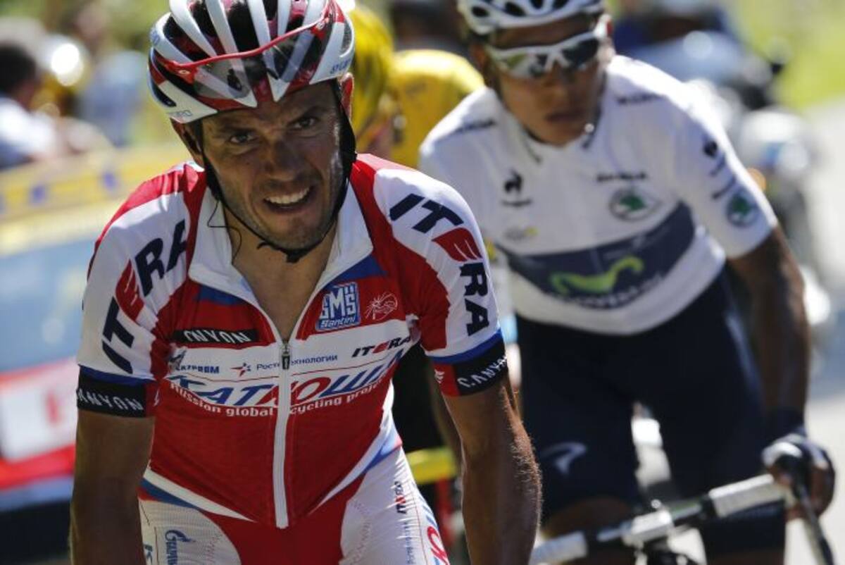Purito Rodríguez se retiró del Giro de Italia. AFP JEFF PACHOUD