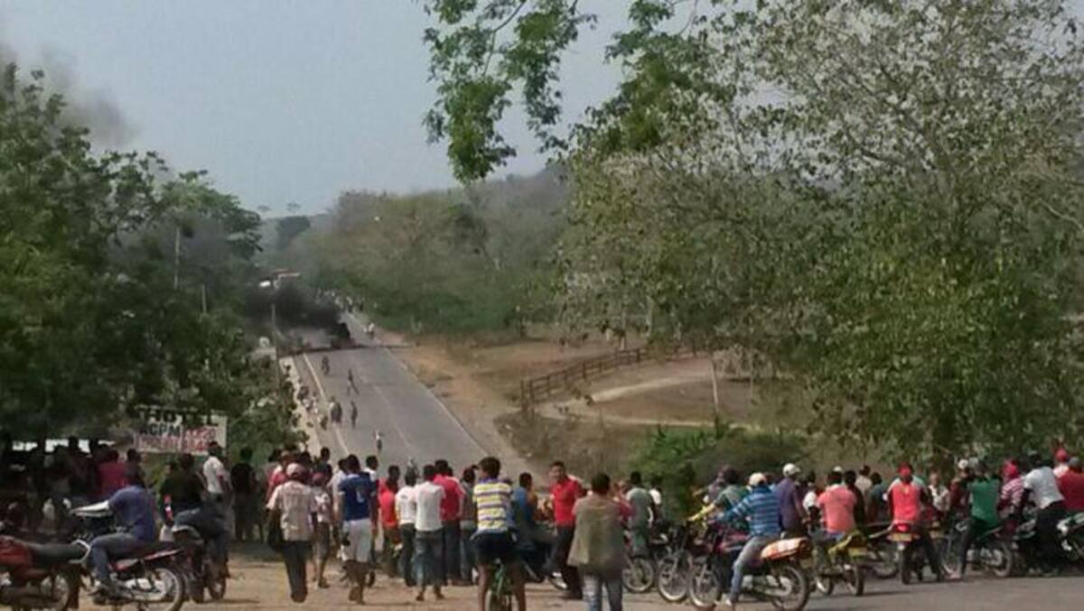 Protestas en San Jacinto, Bolívar. LILA LEYVA VILLAREAL