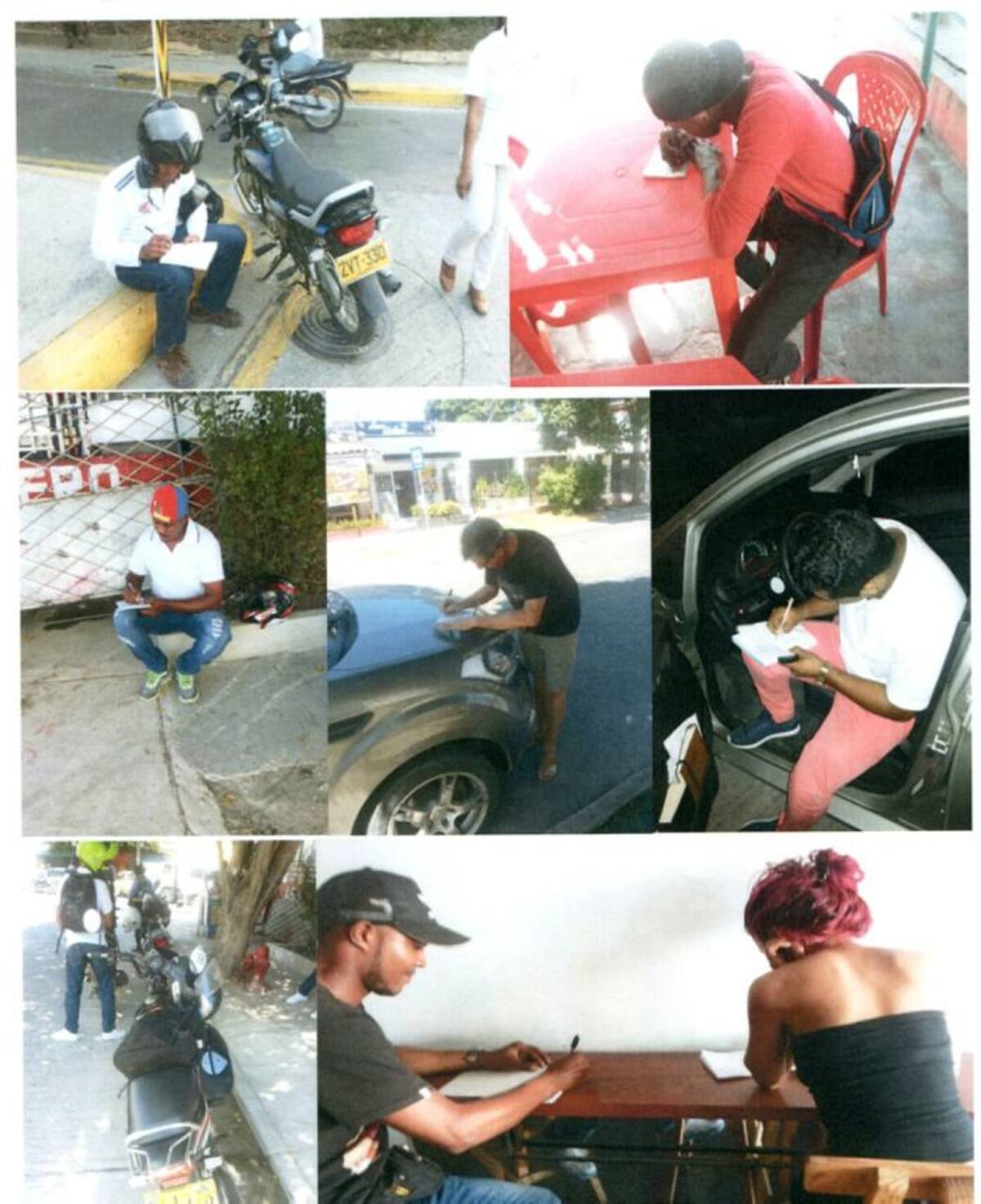 Mototaxistas y taxistas cumpliendo con las planas. Cortesia.