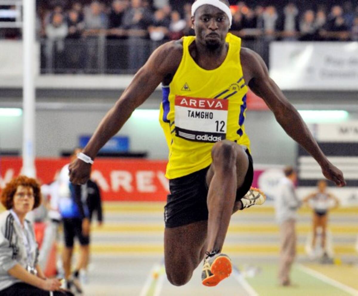 Tamgho, de 21 años, tiene también el tercer mejor registro mundial de todos los tiempos al aire libre AFP