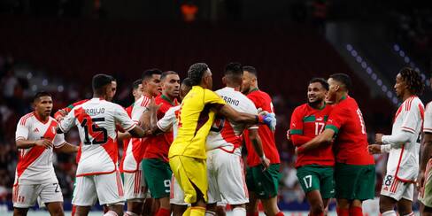 ¡Nada de amistoso! El partido de Perú ante Marruecos dejó 2 expulsados
