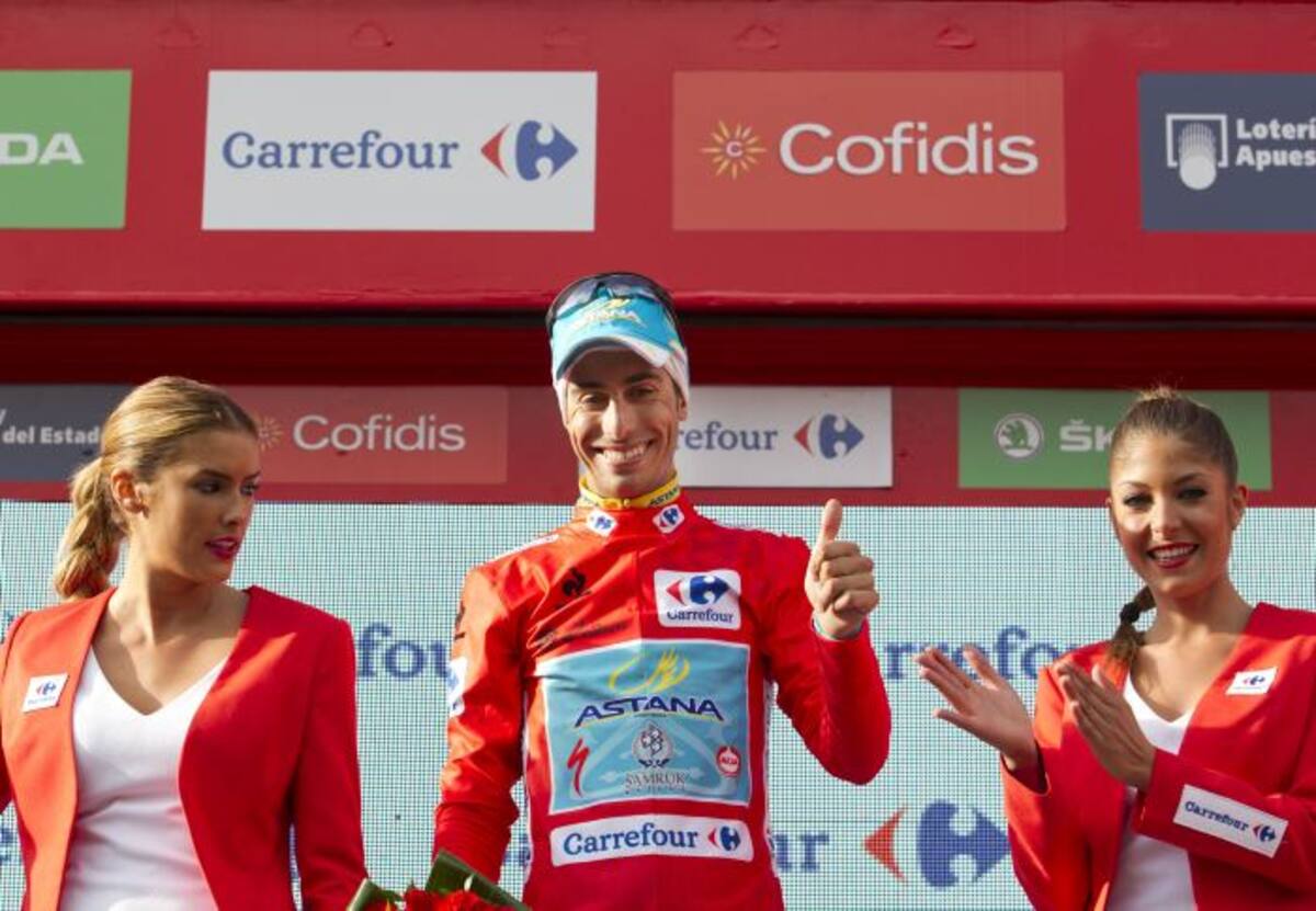 Fabio Aru es el nuevo líder de la Vuelta a España. AFP JAIME REINA