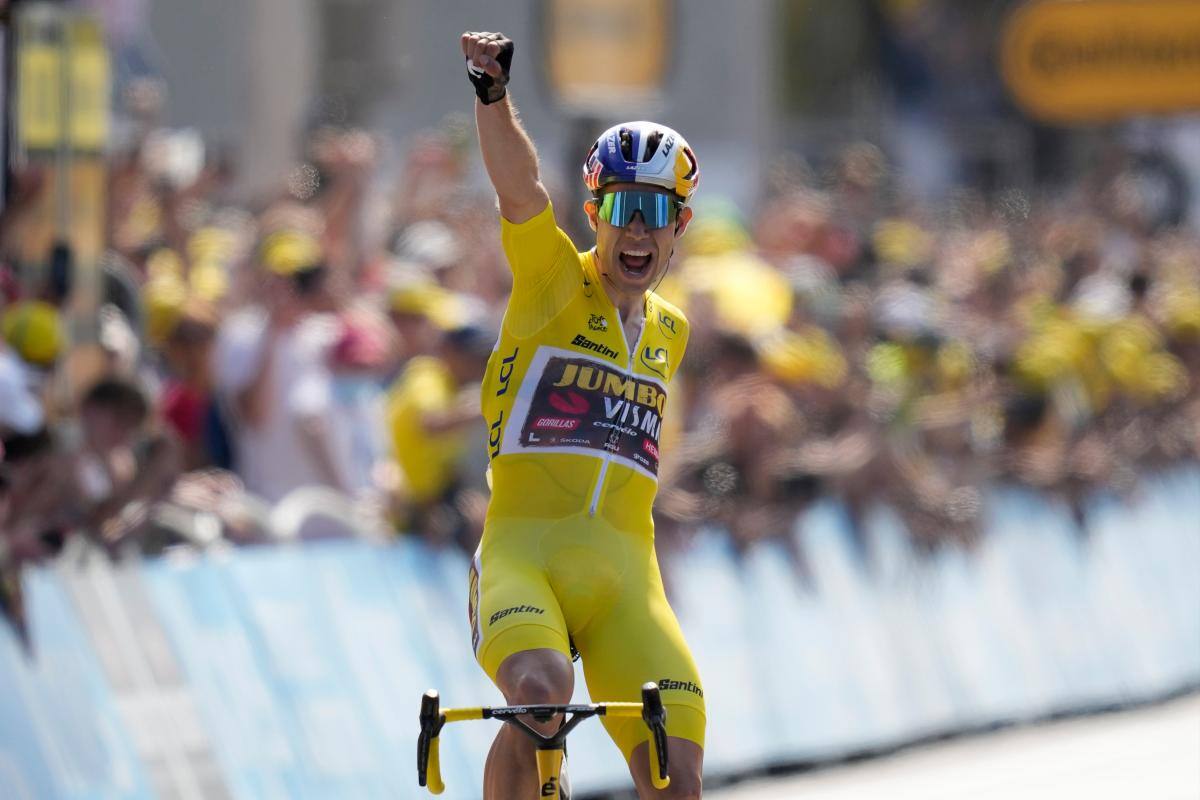 Wout van Aert gana la etapa y se afianza en el liderato