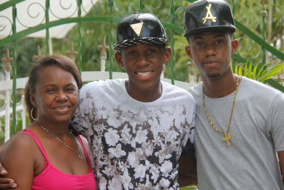 Gloria Reyes, Young F y su hermano Jhon Hyner Salgado, a quien describe como un talento naciente. KAILLINE GIRALDO