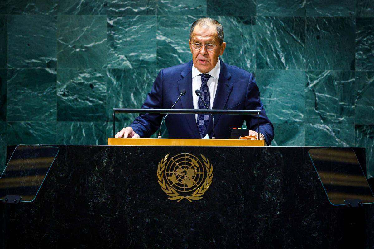 El ministro de Relaciones Exteriores de Rusia, Sergei Lavrov, fue registrado este sábado, 23 de septiembre, durante su intervención en la 78 Asamblea General de las Naciones Unidas, en la sede de la ONU, en Nueva York (NY, EE.UU.). EFE/Miguel Rodríguez