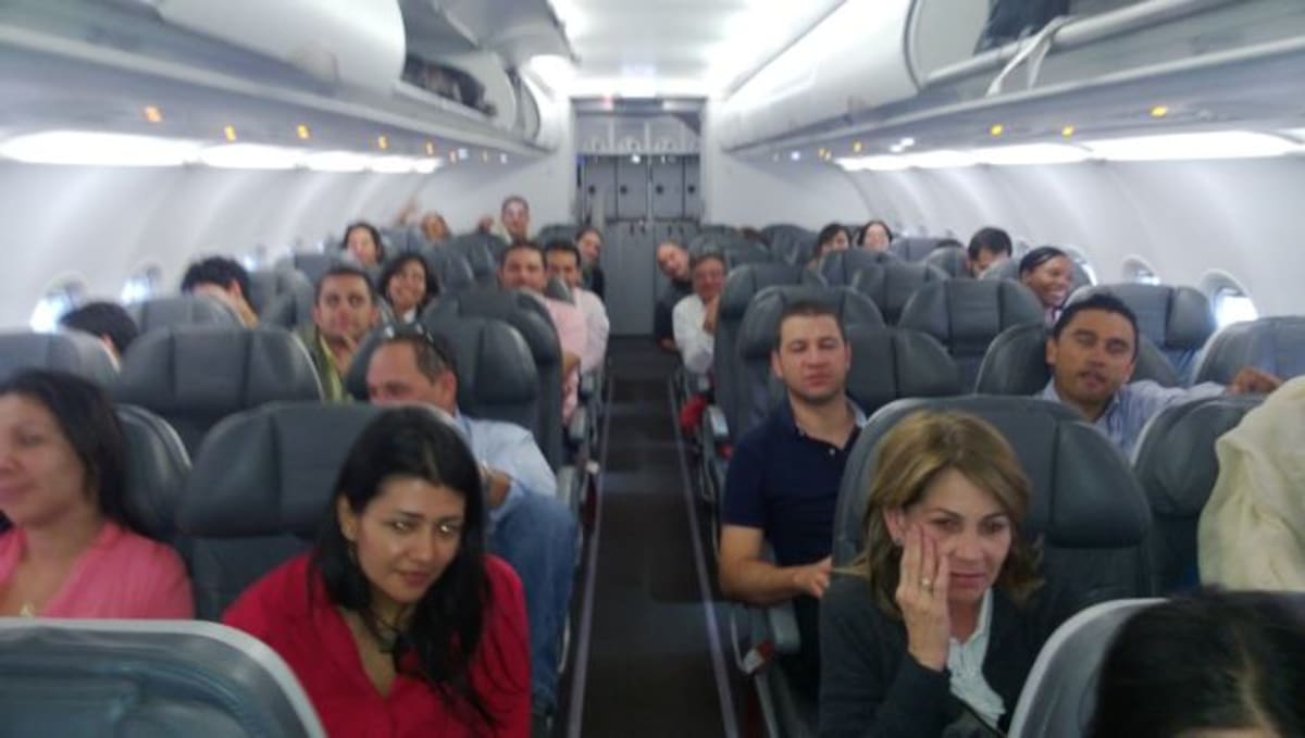 Pasajeros del vuelo 8546 de Avianca.