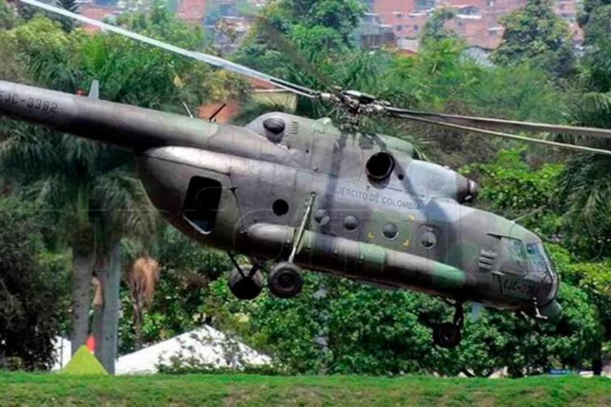 Helicóptero del Ejército se accidentó en Bolívar: iban 9 tripulantes