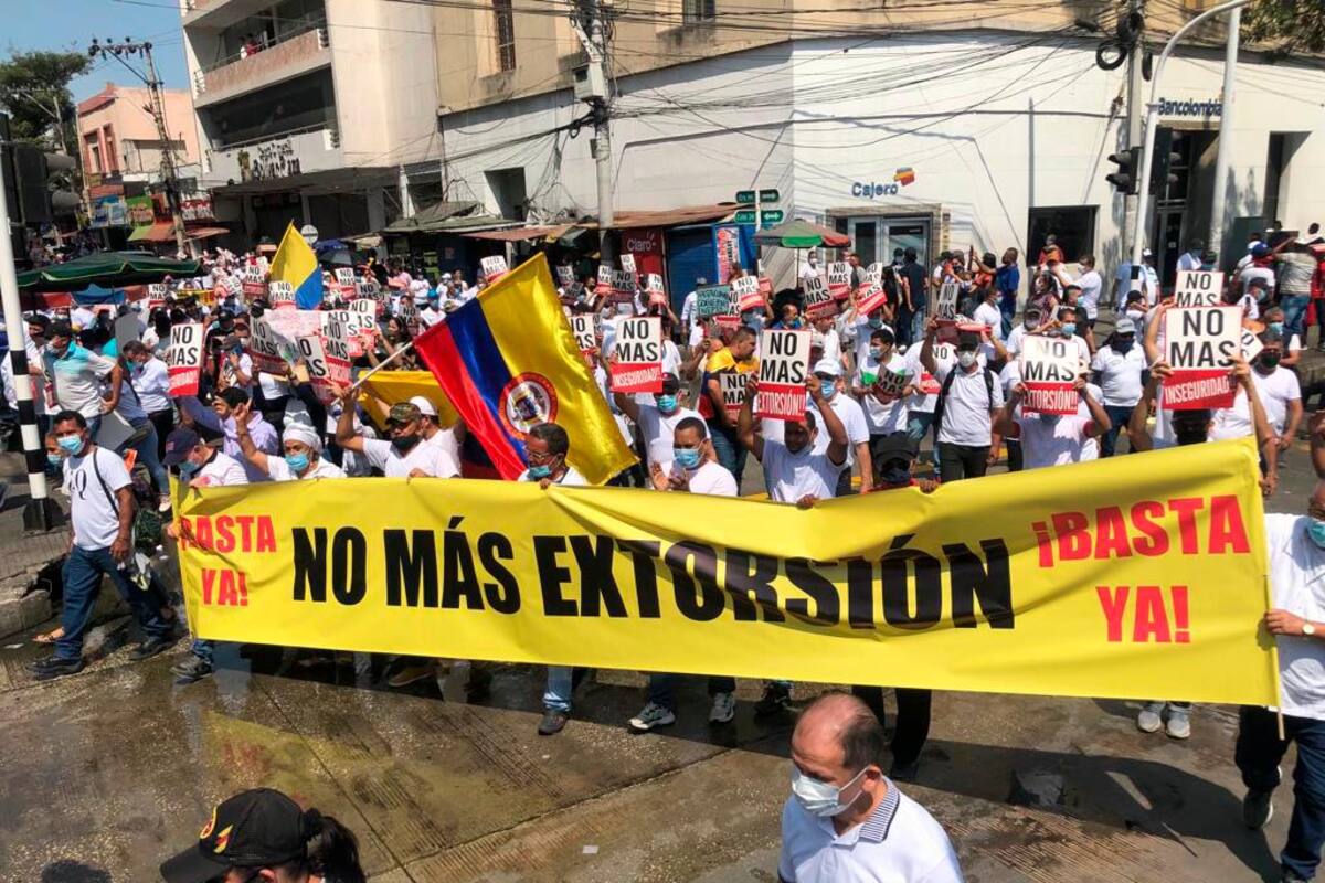 “¡No más extorsión!”: comerciantes y tenderos de Barranquilla