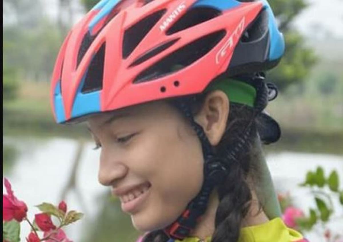 María Daniela Paternina Ulloa, ciclista sincelejana. ARCHIVO.