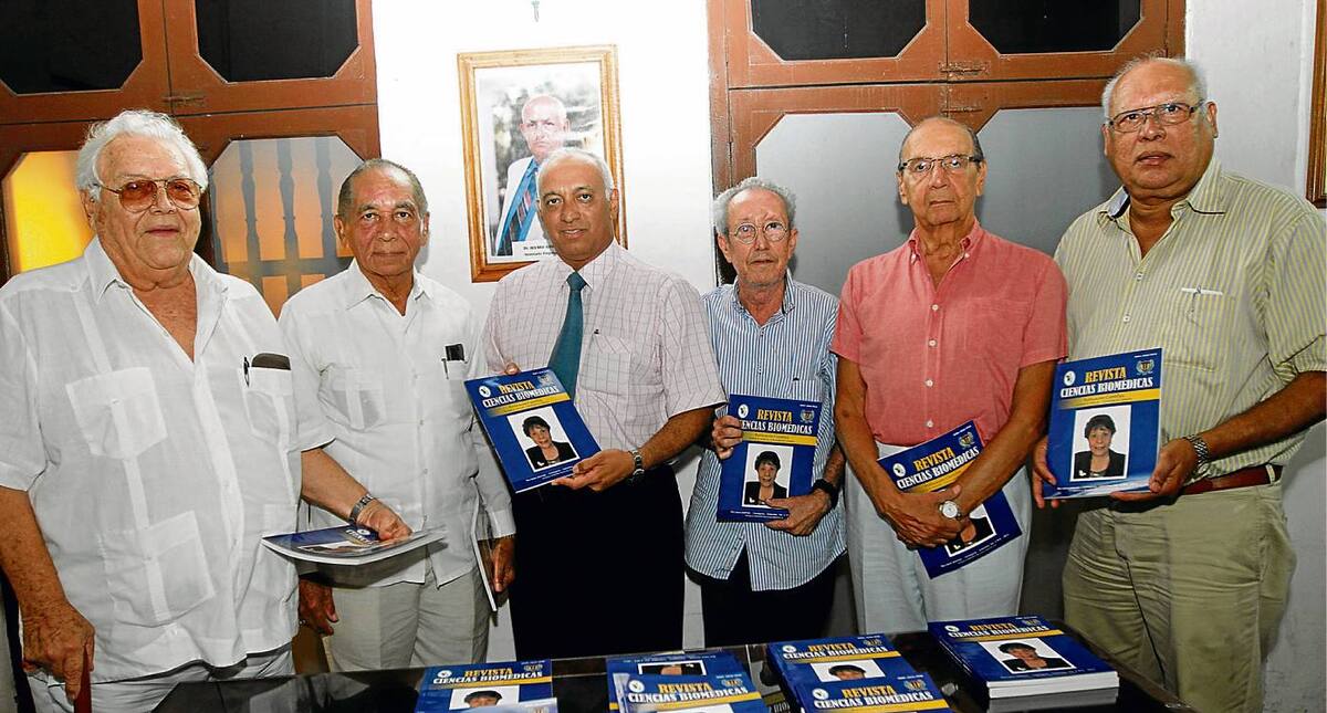 Guillermo Valencia, Benjamín Blanco, Álvaro Monterrosa, Miguel Ghisays, Edmond Chediak y Raúl Vargas. Archivo particular
