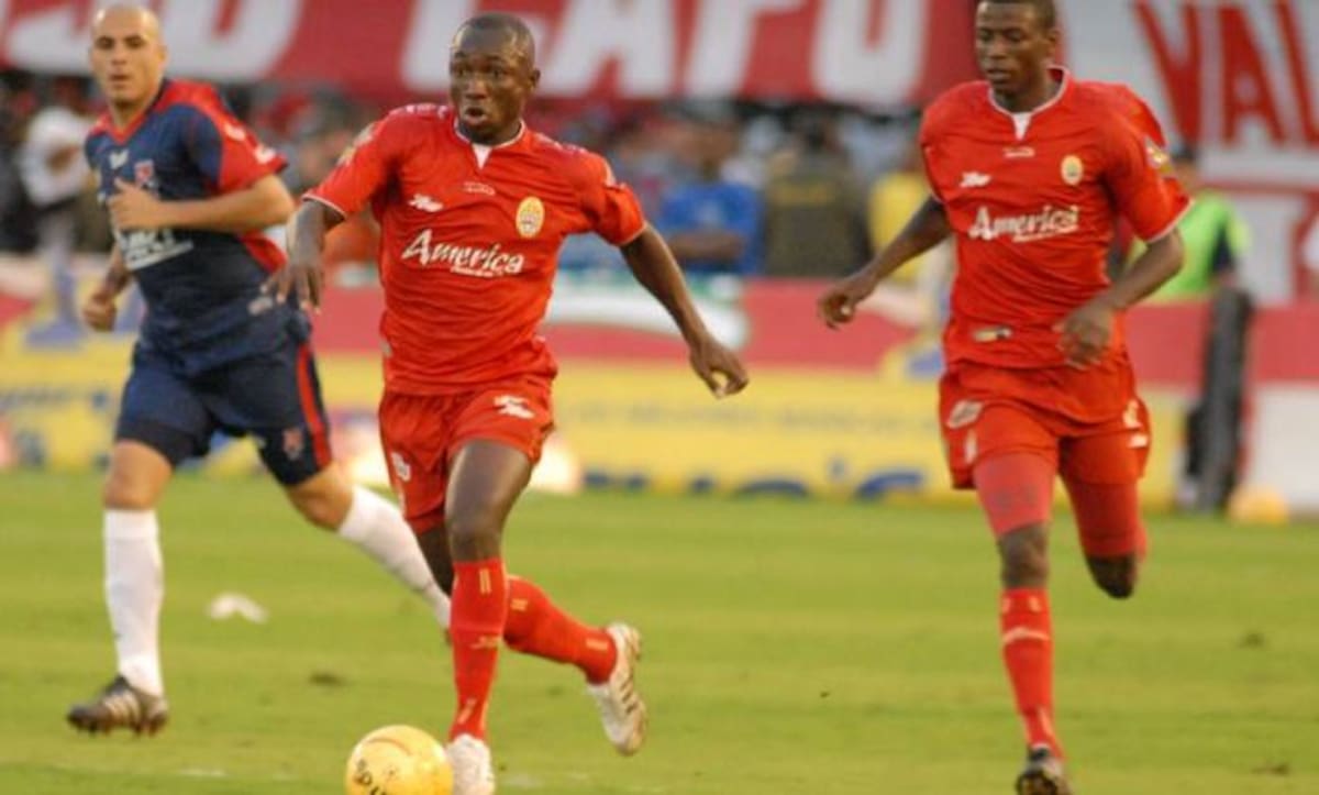 Pablo Armero y Adrián Ramos en la final que América disputó en el 2008 contra Independiente Medellín. Colprensa.