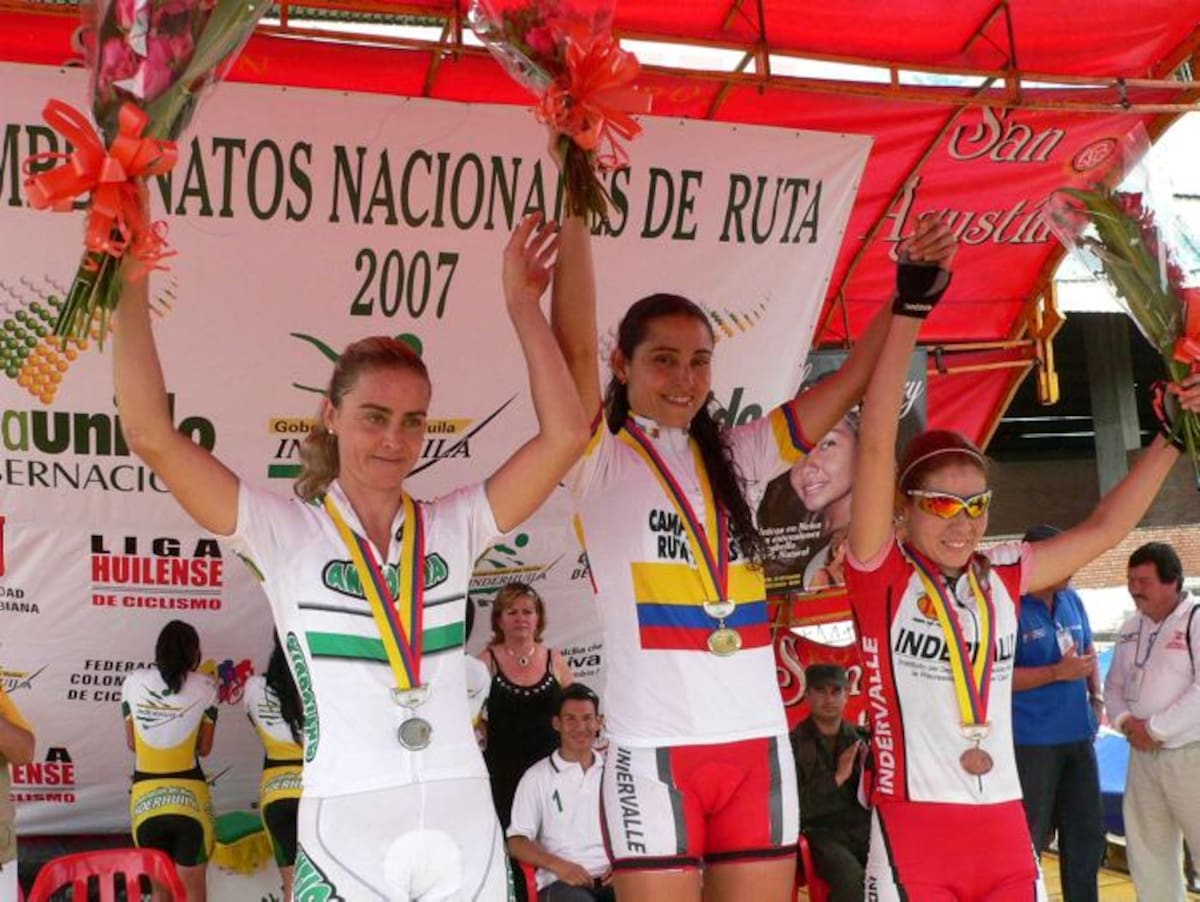Sandra Gómez ganó oro en los Nacionales de 2007 realizados en Neiva superando a María Luisa Calle. COLPRENSA