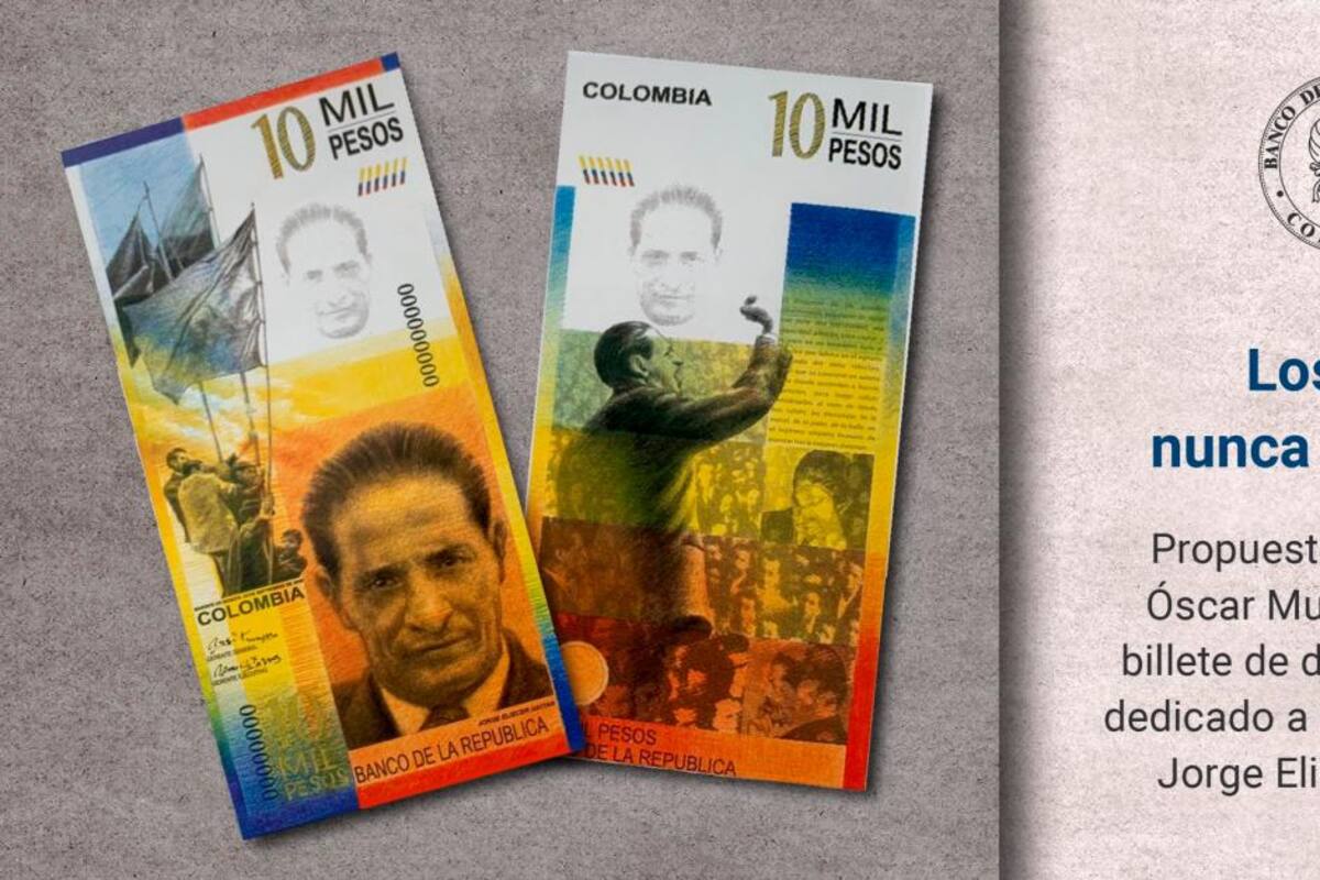 ¿Un nuevo billete de $10.000? Circula en redes un diseño con el rostro de Gaitán