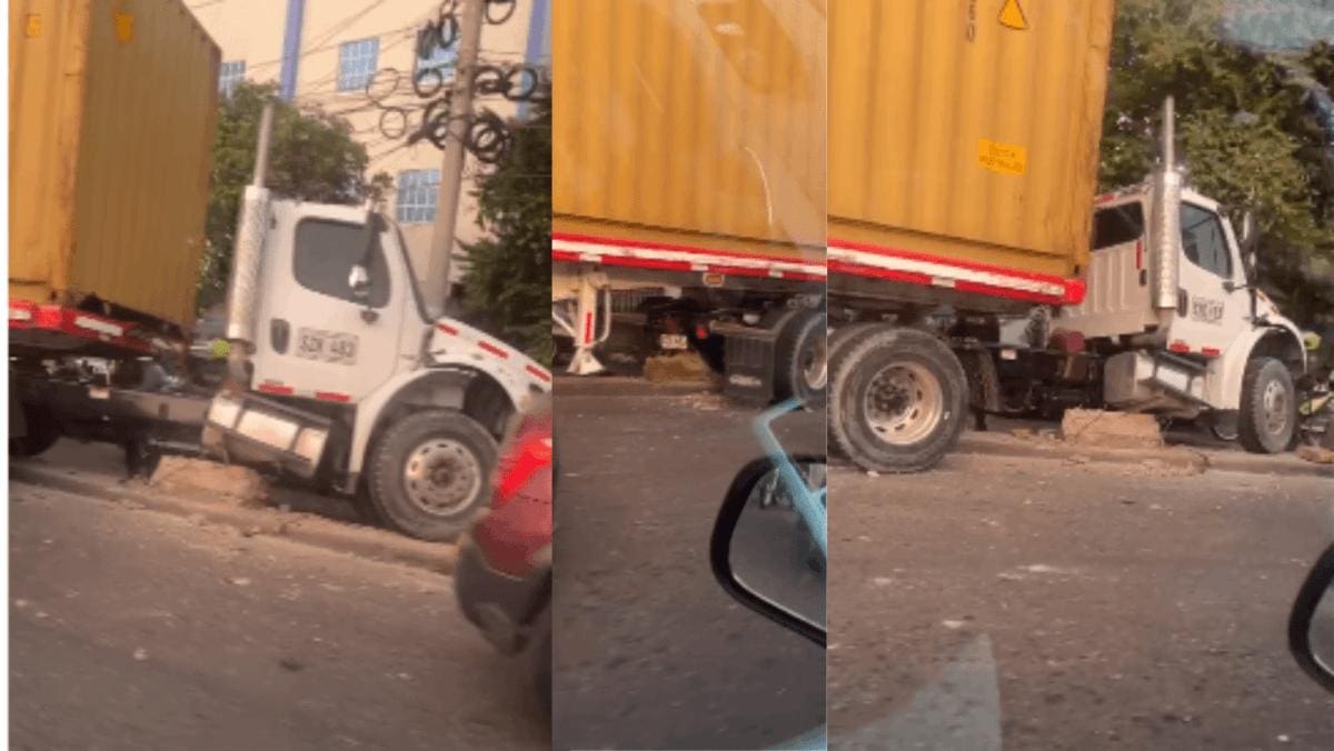 La tractomula se accidentó antes de 7 de la mañana y tiene paralizado el tráfico vehicular.