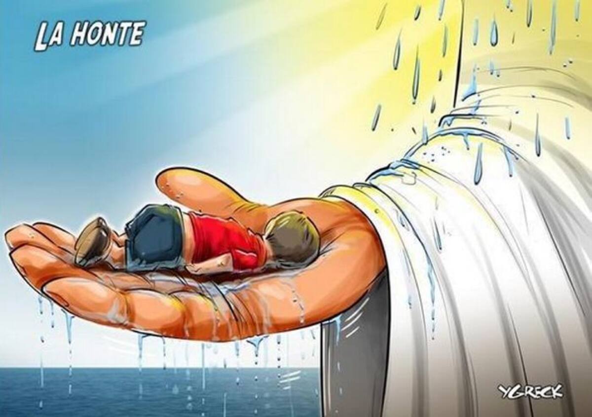 La imagen de un niño sirio de 3 años muerto en una playa de Turquía capta todo lo que no queremos ver cuando encendemos el teléfono o abrimos el periódico: una cruel guerra civil, oleadas de refugiados, la muerte de un inocente. Imagen tomada de Twitter.