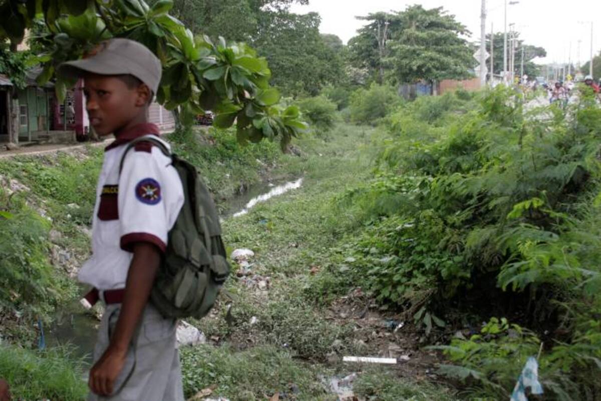 En su último tramo, antes de desembocar a la ciénaga de La Virgen, en el sector Central de Olaya Herrera, Ricaurte es un caño taponado de maleza. DAGOBERTO CABARCAS - EL UNIVERSAL