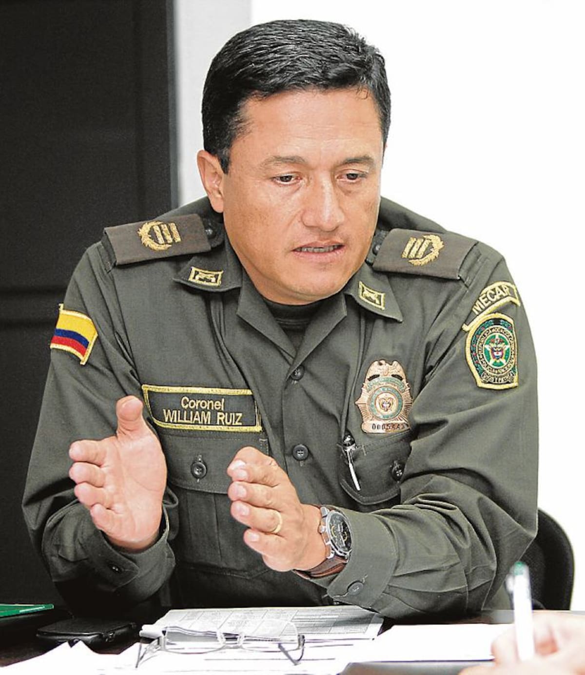 Coronel William Ruiz Garzón, comandante (e) de la Policía Metropolitana de Cartagena.