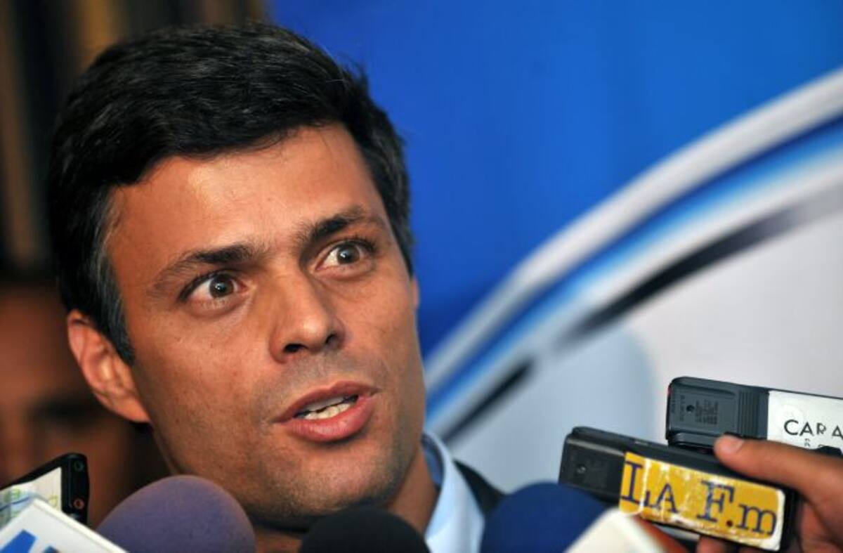 El líder opositor, Leopoldo López AFP GUILLERMO LEGARIA