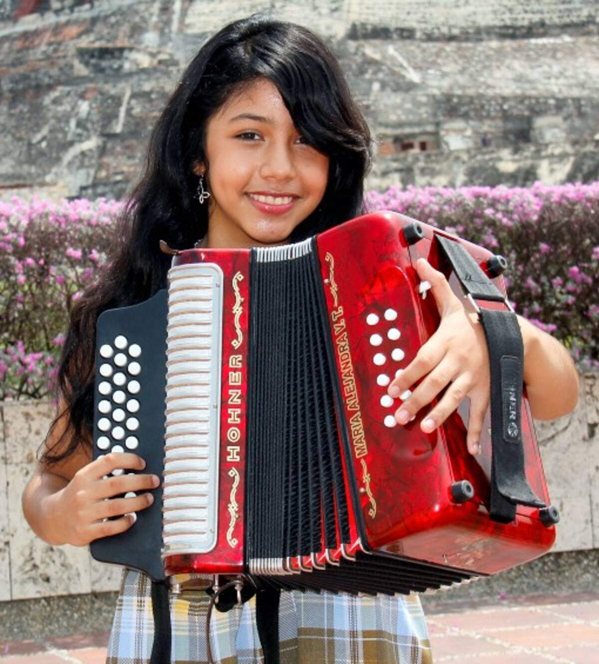 María Alejandra Villar, acordeonista categoría infantil. ARCHIVO