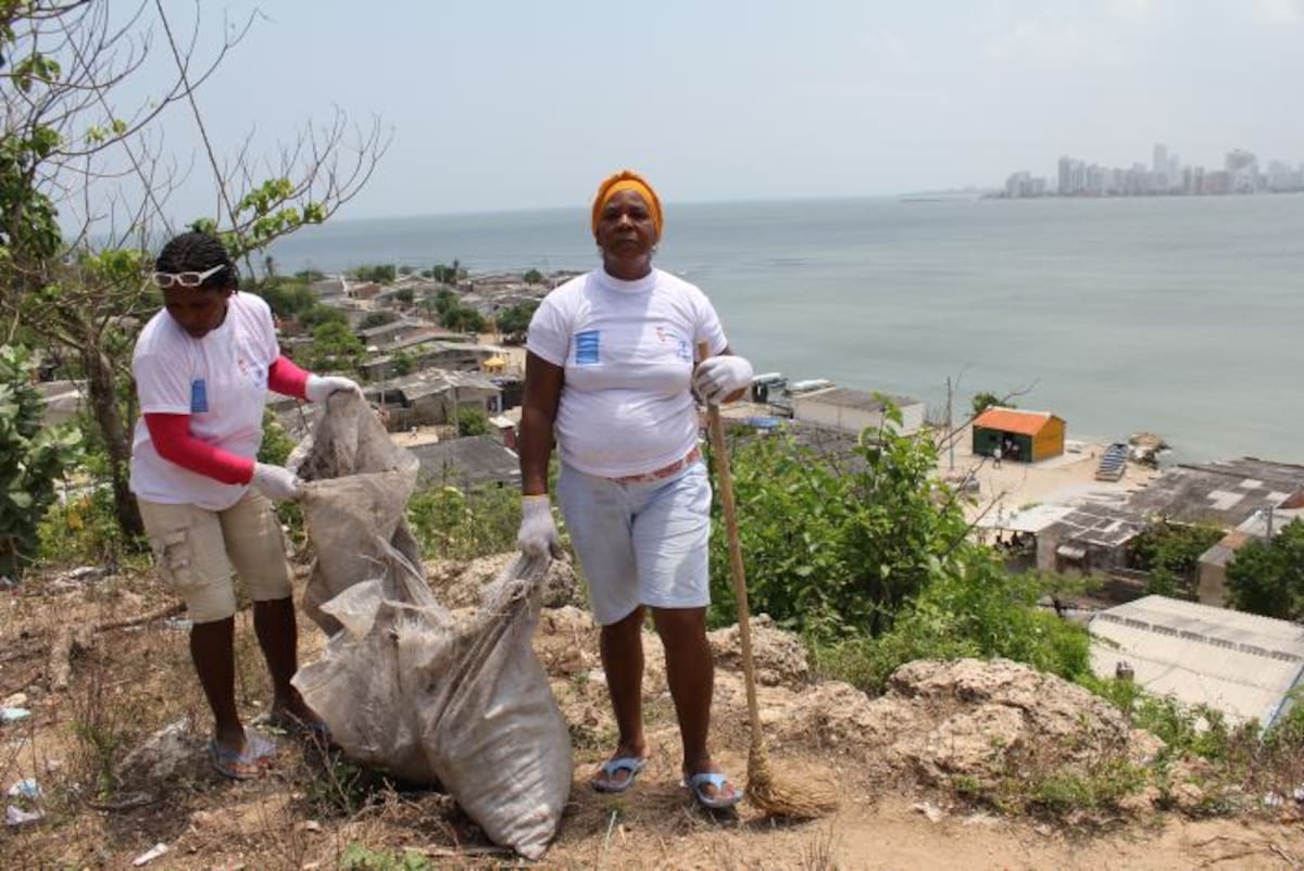 Con este festival se busca que los habitantes de Tierrabomba mantengan su entorno limpio y hagan parte de la cultura del reciclaje. EL UNIVERSAL/