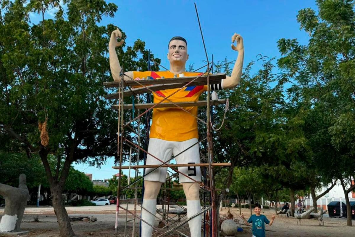 La escultura de Radamel Falcao en Santa Marta ya casi está terminada