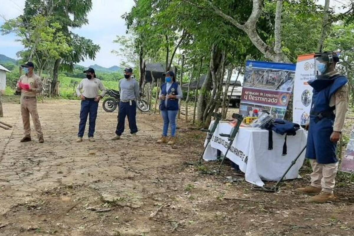 Entregan nuevas áreas libres de minas antipersona en los Montes de María