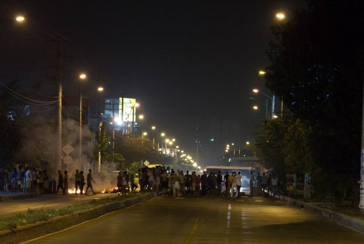 La avenida Pedro de Heredia también fue bloqueada. NAYIB GAVIRIA AMADOR - EL UNIVERSAL