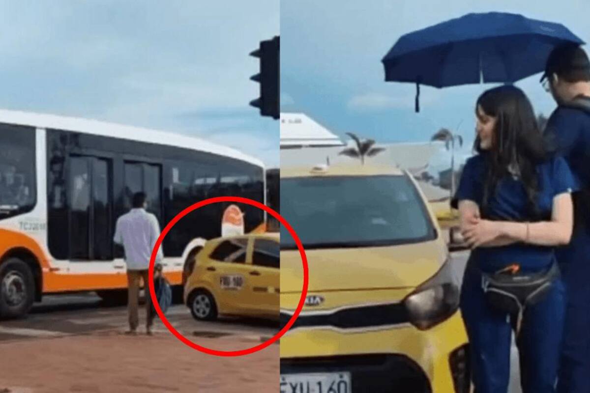 “Por aquí no vas a pasar”: gritan a taxista que se cruzó por cebra peatonal