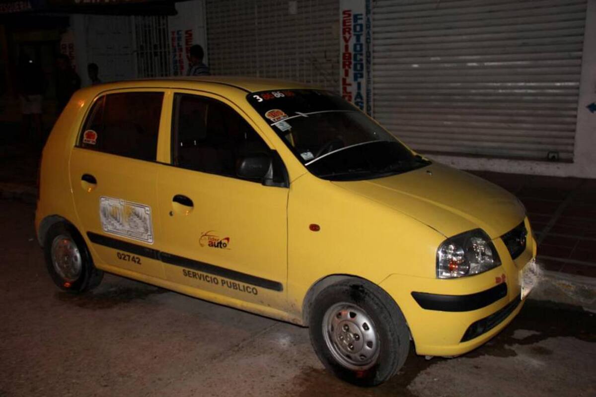 El taxi incautado.