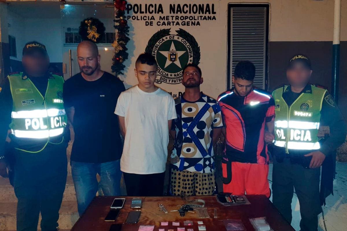 Caen cuatro hombres señalados de comercializar droga en Cartagena