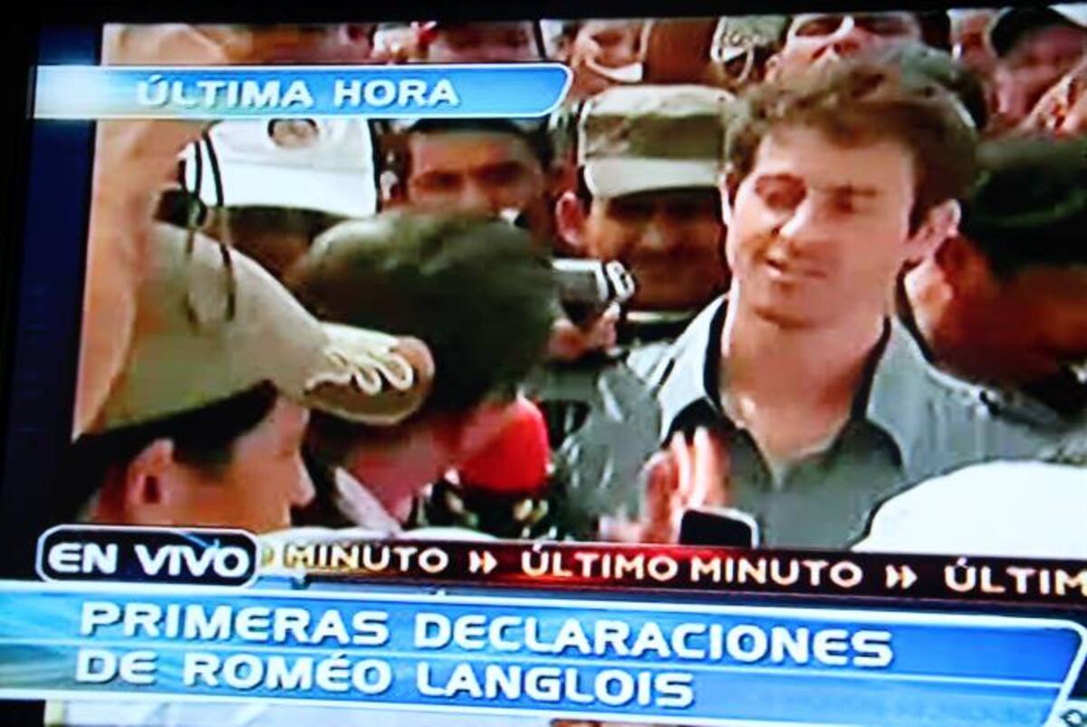 Primeras imagenes de la liberación de Romeo Langlois.