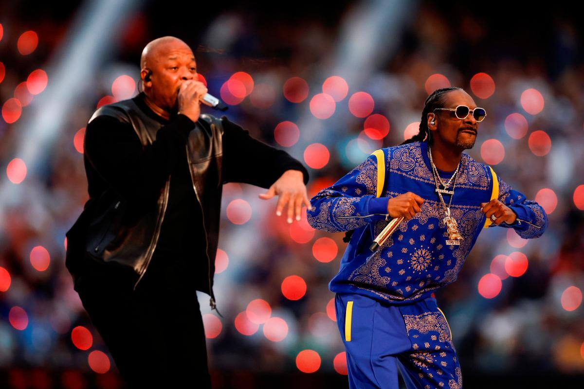 Así fue el show del medio tiempo del Super Bowl con Dr. Dre y Snoop Dogg