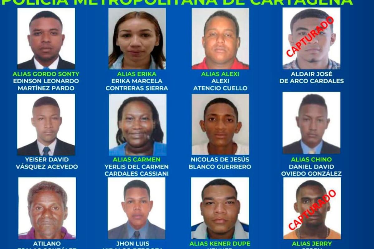 Estas son las identidades de los 10 más buscados en Cartagena: hay 2 mujeres