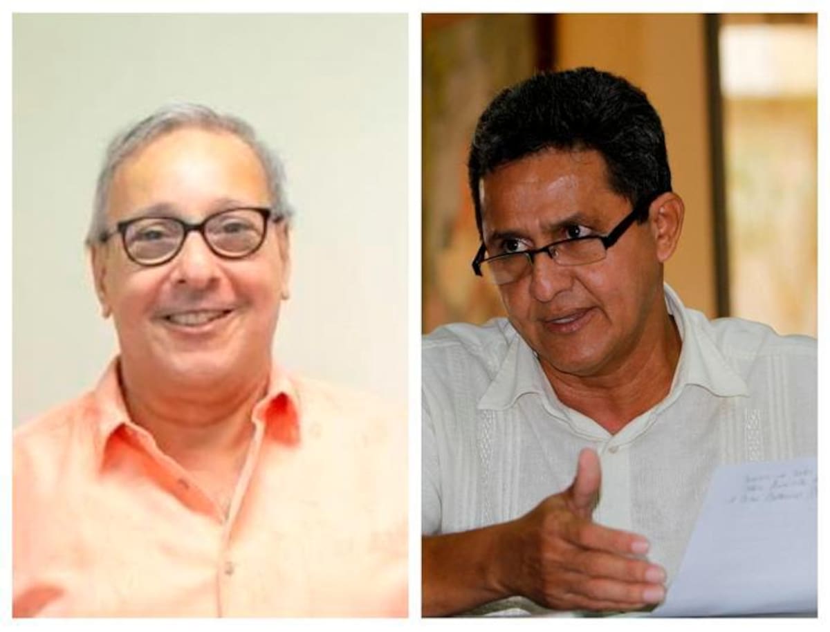 Juan Correa, investigador de la U. de. C; y César Cárcamo, veedor en salud.