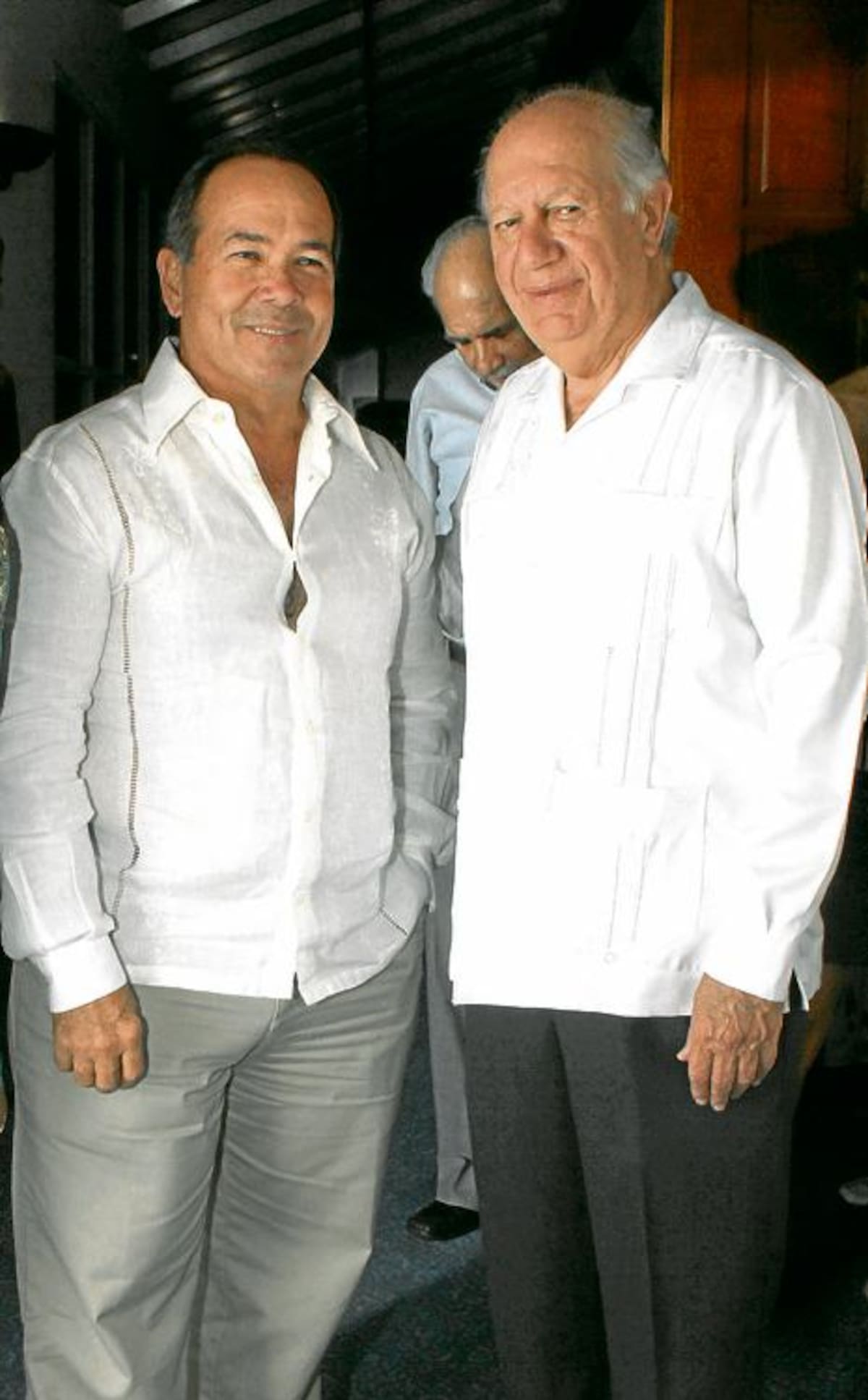El alcalde(e) de Cartagena, Carlos Otero y el expresidente de Chile, Ricardo Lagos.