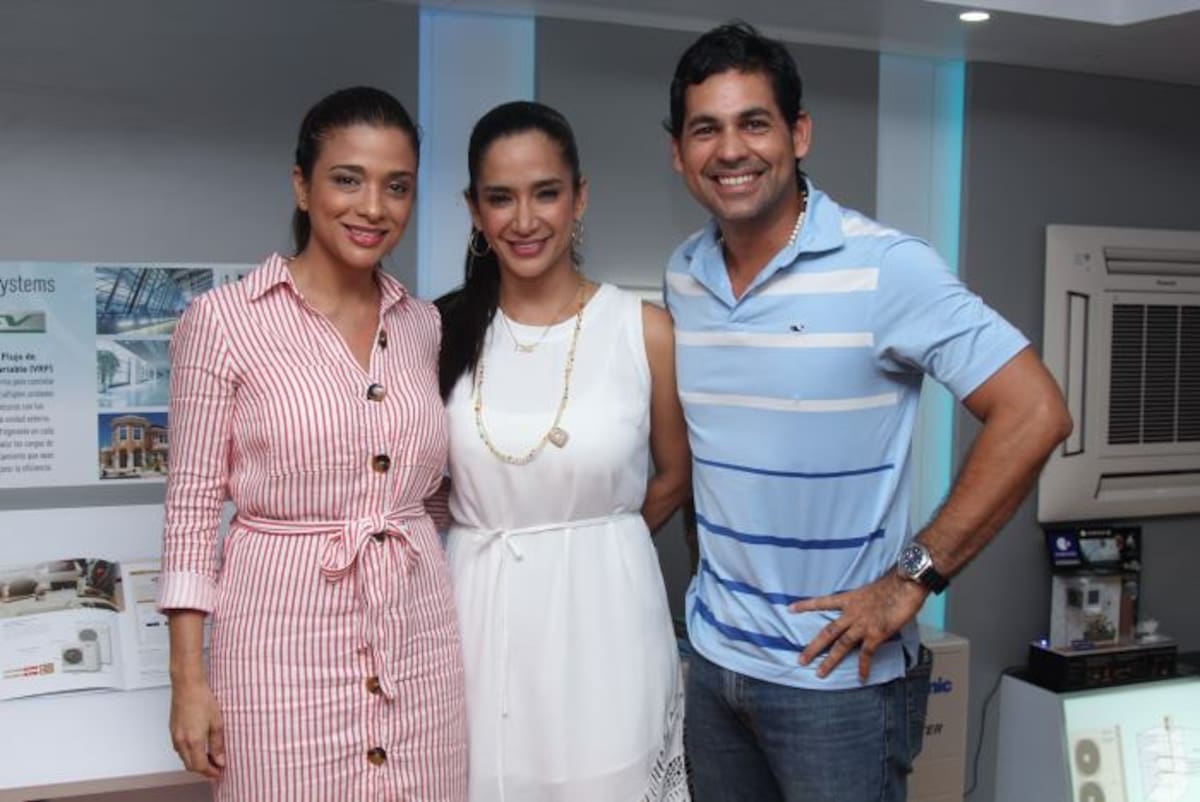 Linda Serje, Eliana Serje y Luis Grondona. KAILLINE GIRALDO